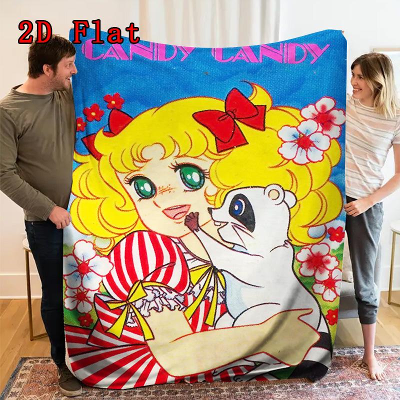 Vintage Sweetheart/Pin-up 2D Flat Pattern Flannel Blanket High quality All Seasons Warmth and Comfort Perfect for Christmas Gifts.MMT0918230