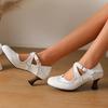Women's High-heeled Single Shoes Spring and Summer New Large-size Casual Shallow-mouth Low-top Shoes