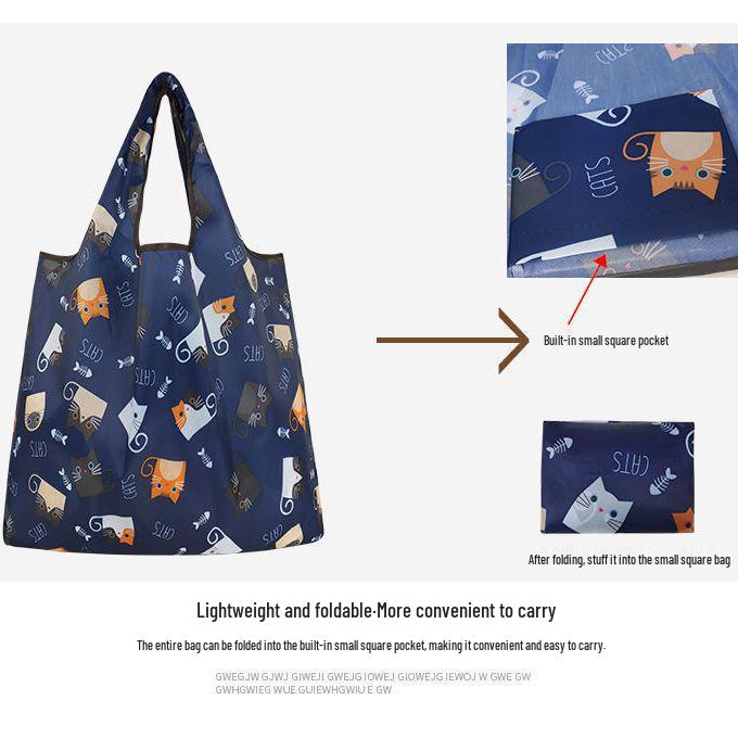 Medium Eco-Friendly Foldable Waterproof Shopping Tote Bag