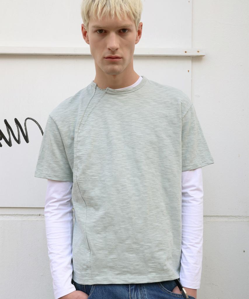 DOFFJASON Wavy Slub T-Shirt Mint