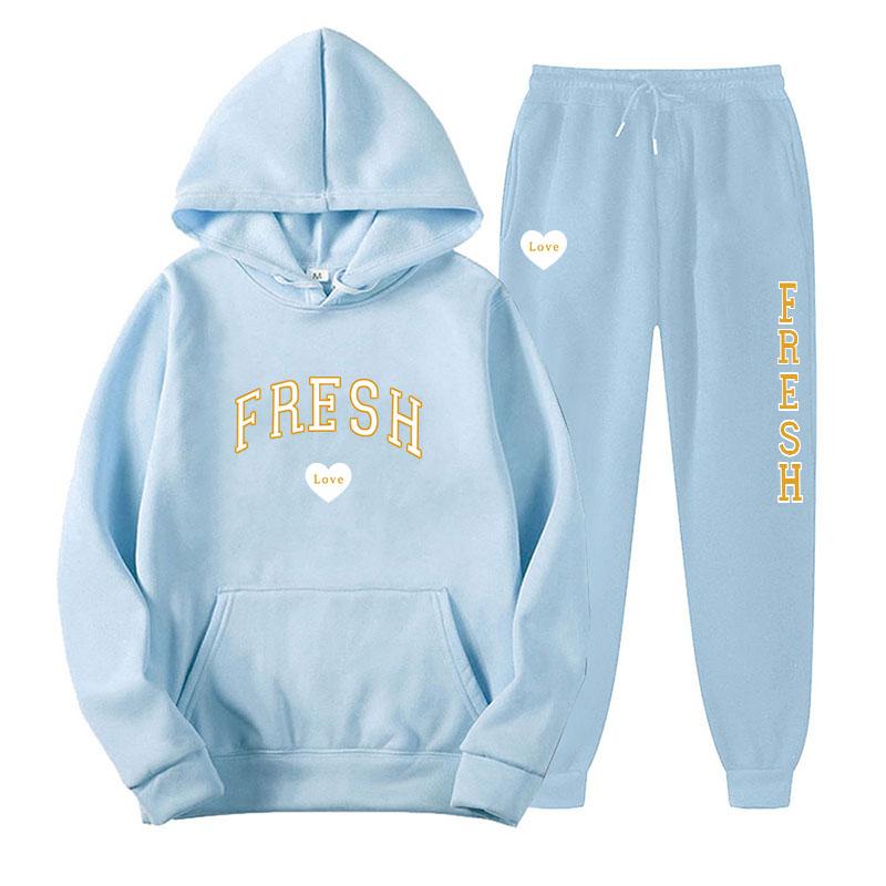 2023 Autumn/Winter New Trendy Street Loose Hoodie Set for Men's Trendy Hip Hop Casual Top Thickened