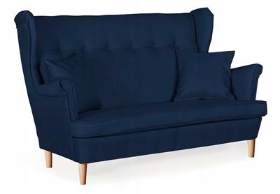 Ari Scandinavian Wing Sofa, Non-folding,, Navy Blue