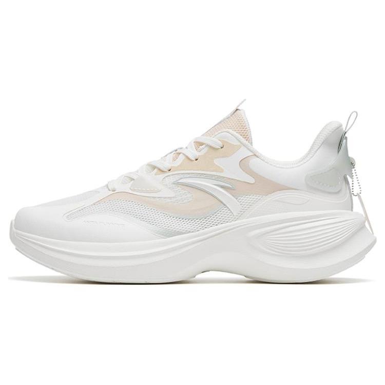 Anta Leaf 3.0 Fabric Slip Resistant Abrasion Resistant Low top Running Shoes Women's White Brown 922315520-1