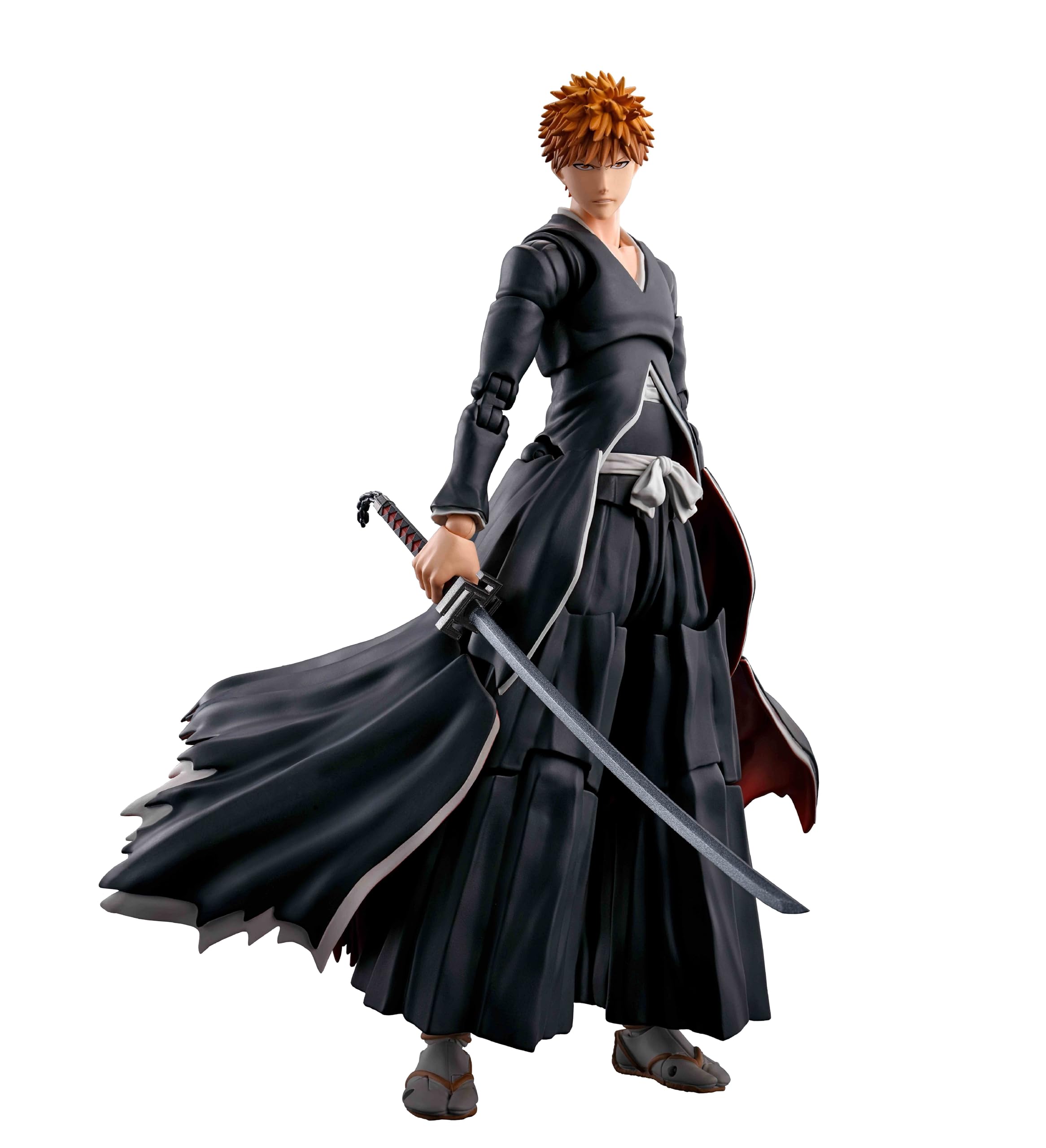 

TAMASHII NATIONS BLEACH Ичиго Куросаки 155 мм ПВХ АБС Окрашенная Подвижная Фигурка S.H.Figuarts -Getsuga Tensho- Прибл.. &