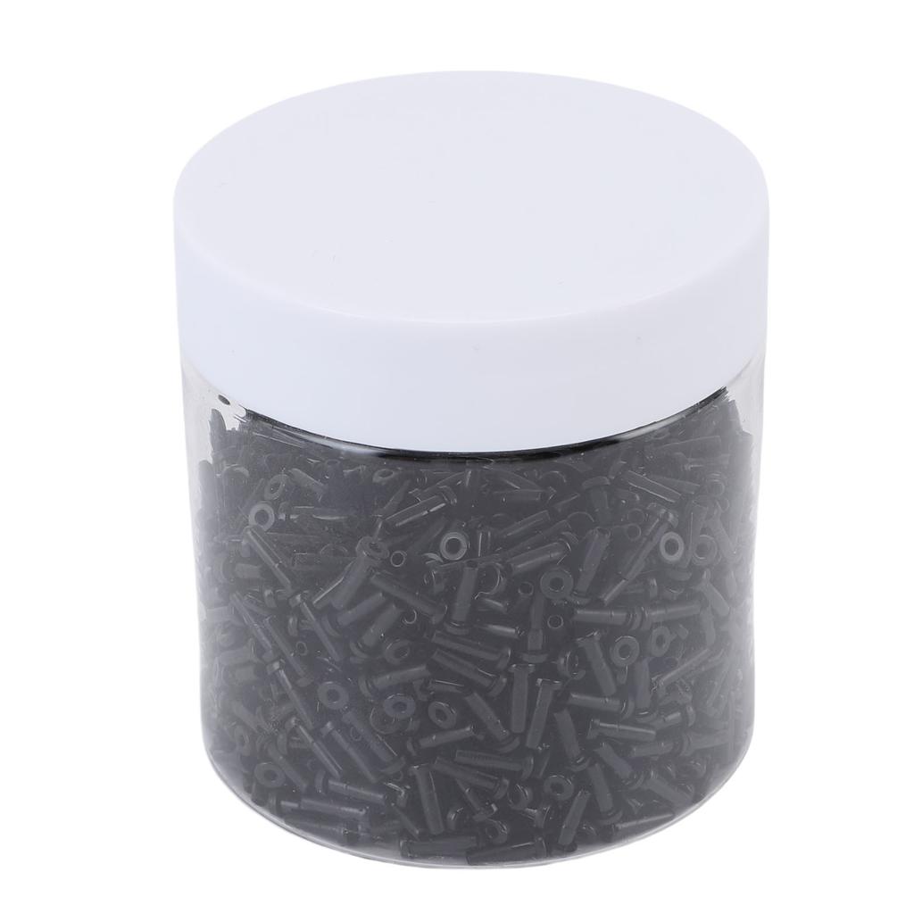 Badminton Racket Eyelets Grommets Badminton String Protector 6.8x2.1mm Black for Repair Single Tube