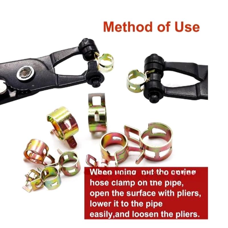 122Pieces Multipurpose Spring Steel Clamps With Rubber Lining Convenient for Boats Wiring and Assembly Applications