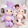 Bunte Langohr-Hasenpuppe Plüschtier Kleine weiße Hasenpuppe Kinderbegleitpuppe