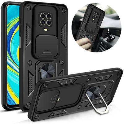 Para Xiaomi Redmi Note 9 Pro Funda Deslizante para cámara Soporte magnético Anillo Armadura a prueba de golpes Funda para teléfono Para Redmi Note 9S 9 S Cubierta trasera