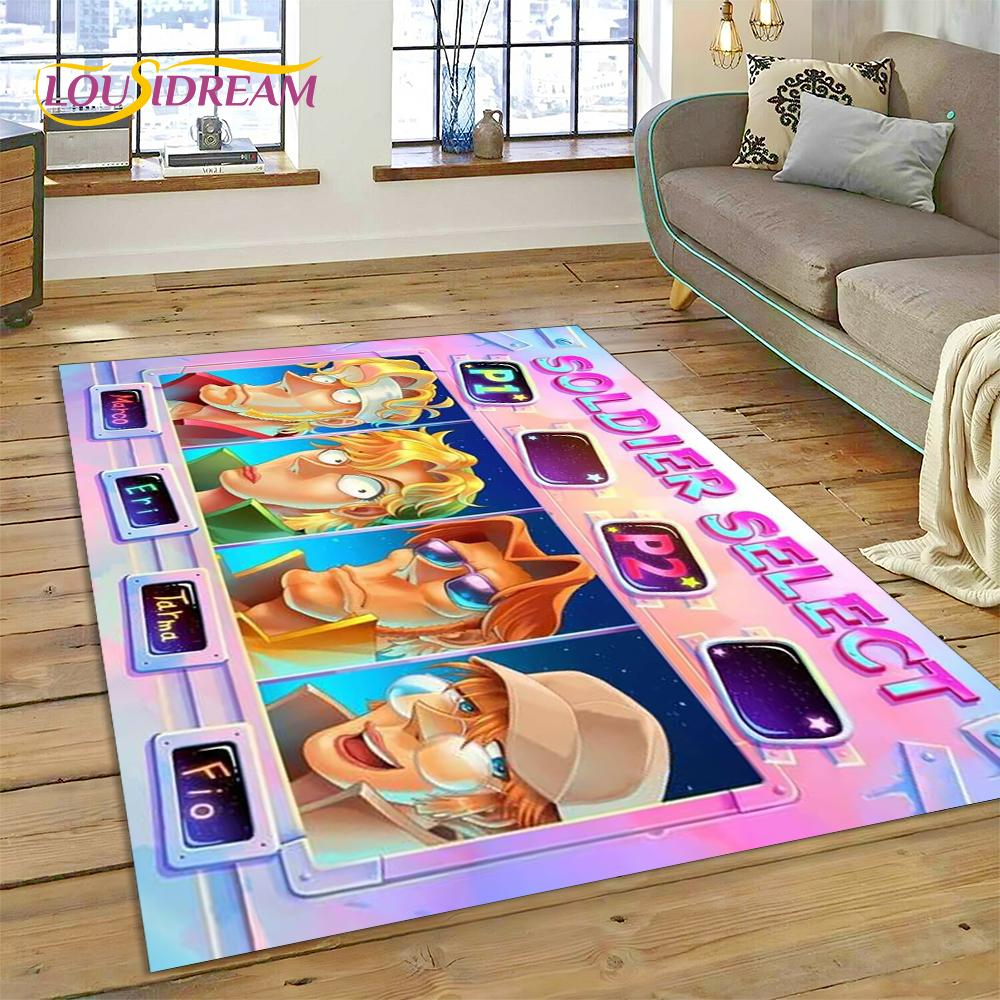 Metal Slug Retro Game Cartoon Customized Carpet Rug for Bedroom Living Room Home Sofa Decoration,Kid Play Large Decor Floor Mat