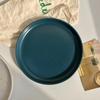 Ins Style Vintage Ceramic Plates Restaurant Western Steak Pasta Plate Simple Household Fruit Dessert Snack Tray