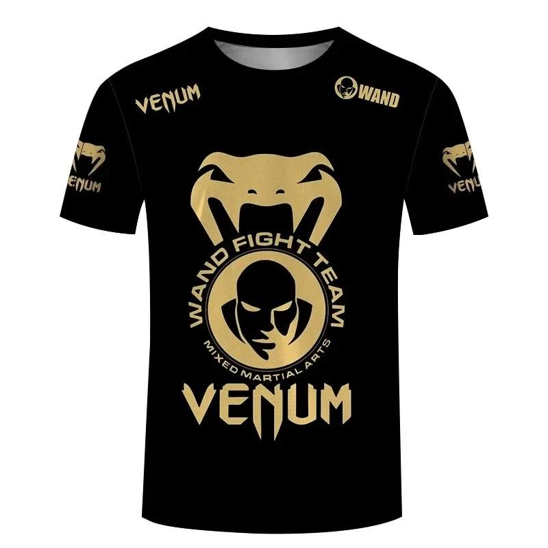 

Short-sleeve T-shirt Breathable Casual Round Neck Top for Training Fitness Fighting Fans S