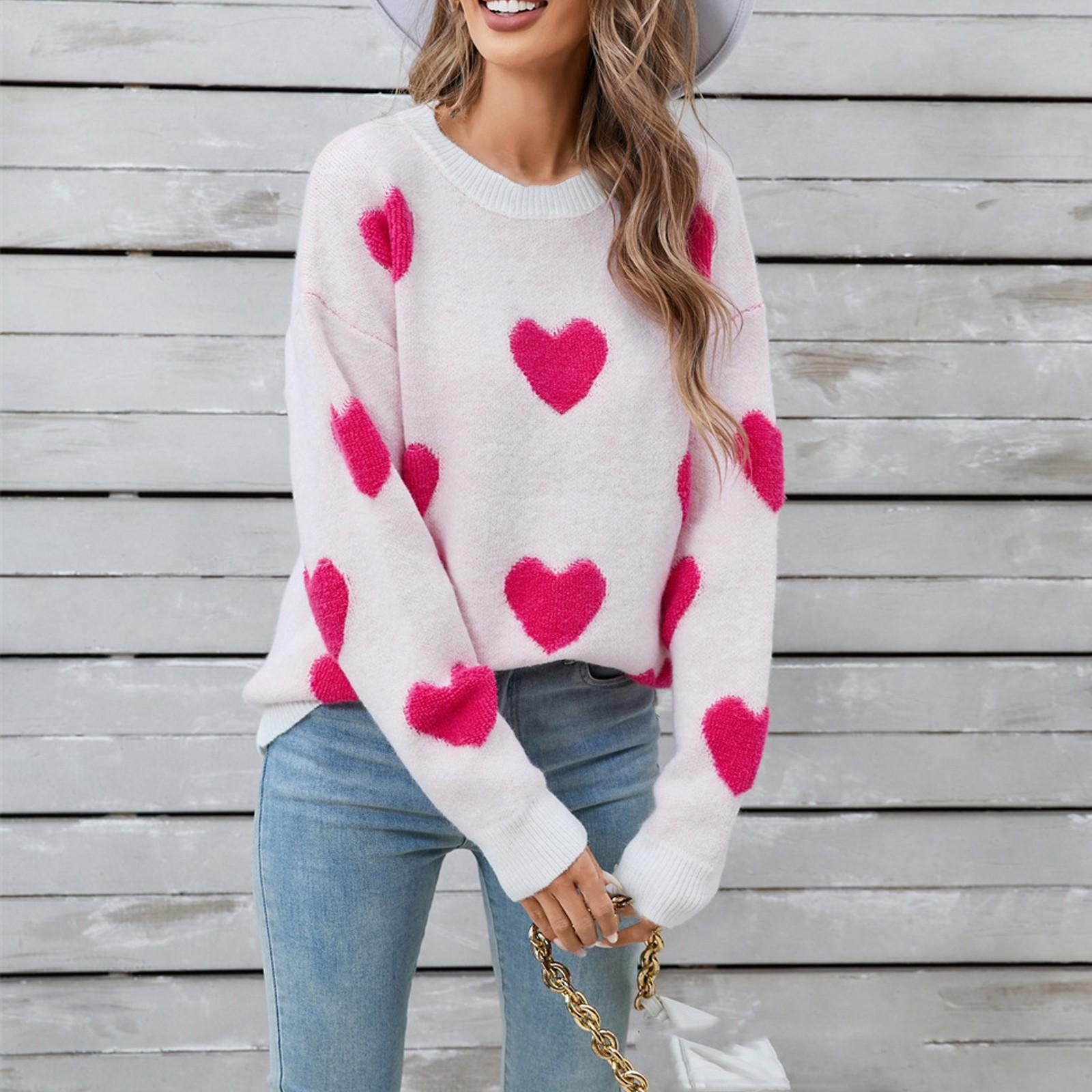 

Женская повседневная мода круглый вырез воротничок сердечко свитер трикотажная нижняя рубашка S