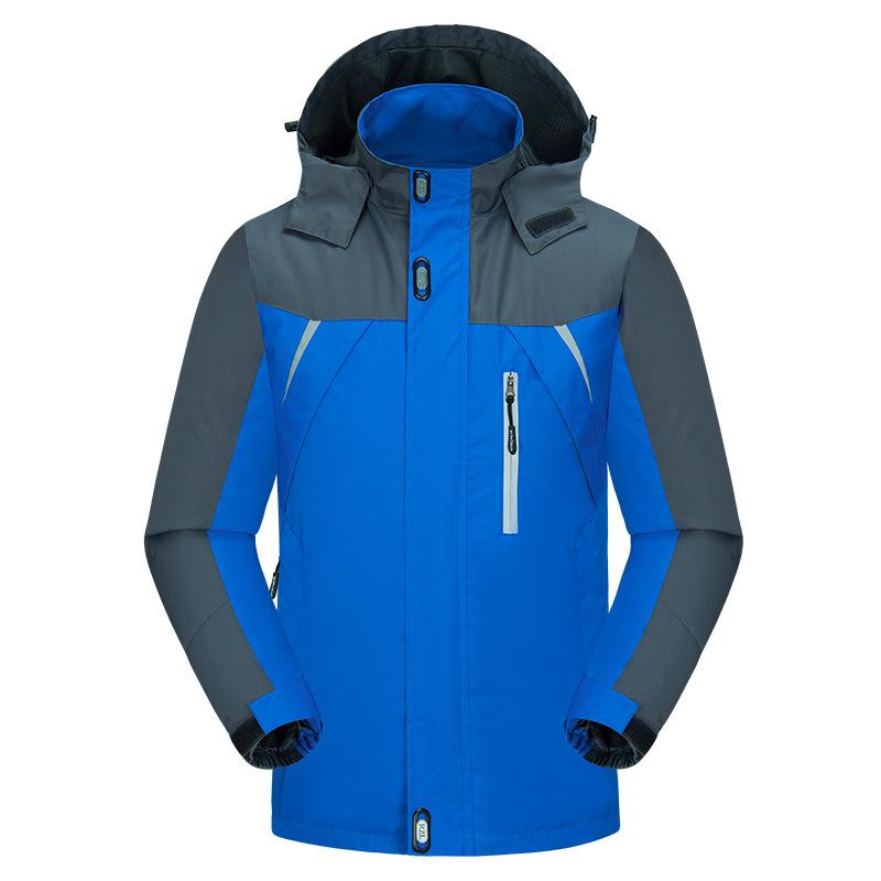 Verdickende Herbstjacken Herren Mäntel Freizeit Kapuzen Herren Windjacke Winddicht Wasserdicht Herren Plüsch Stil Jacken 5XL