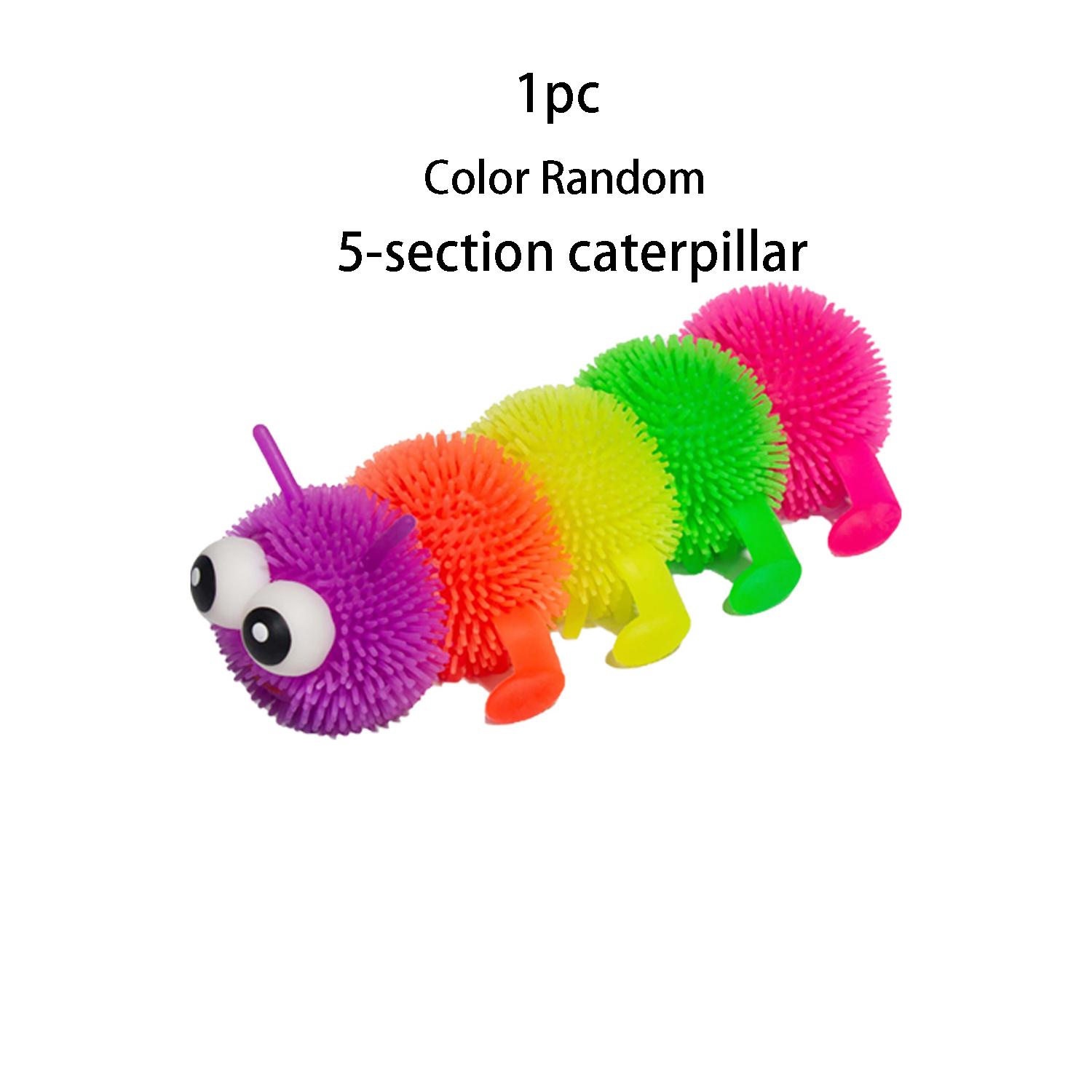 

Large Caterpillar Pinch Music Mixed Hair Children S Pinch Plaything For Kids Relaxation Shiny Insect Color Assorted