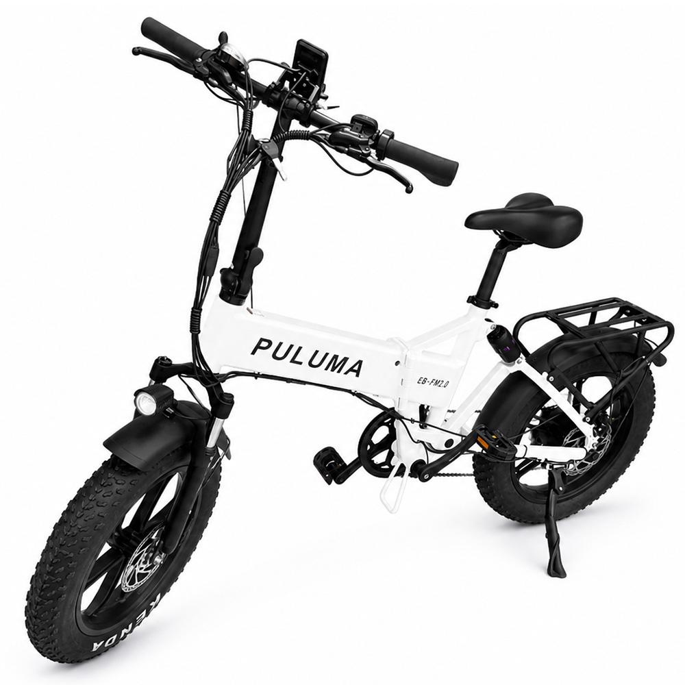 Puluma FM2.0 Foldable Electric Bicycle 20" Fat Tire 750W Peak Motor Fully Suspended Adult Electric Bike 7 Speed Dual Disc Brakes 48V 15Ah