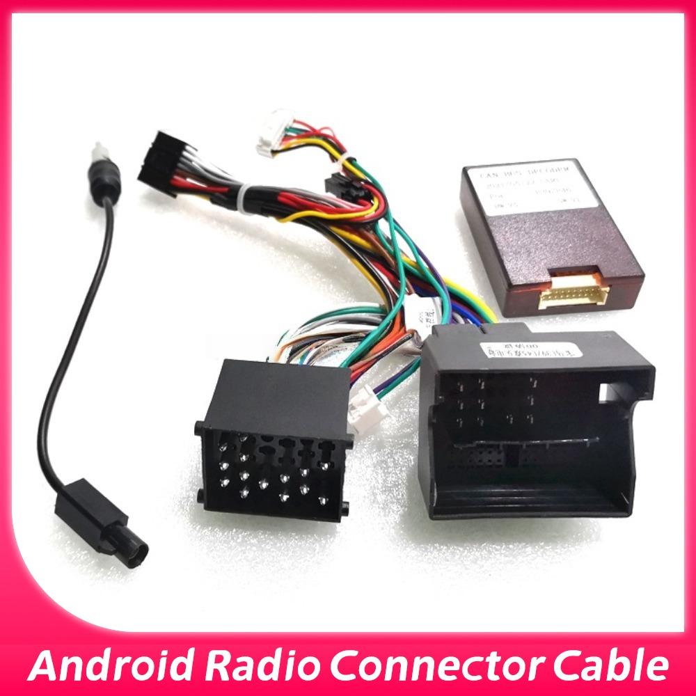 Car Android Radio Canbus Decoder box For BMW E46 / E39 1995 - 2000 E53 1999 16 Pin Wiring Harness Adapter Power Cable