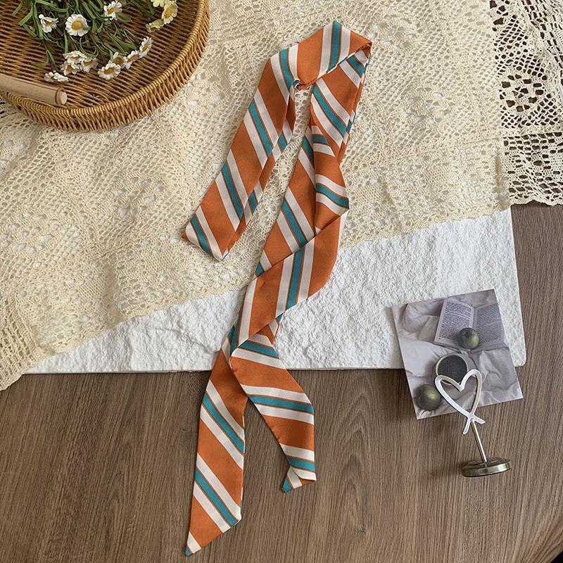 Double-layer polka dot silk scarf, high-end versatile small scarf, fashion headscarf, headband, hair tie, decorative belt.