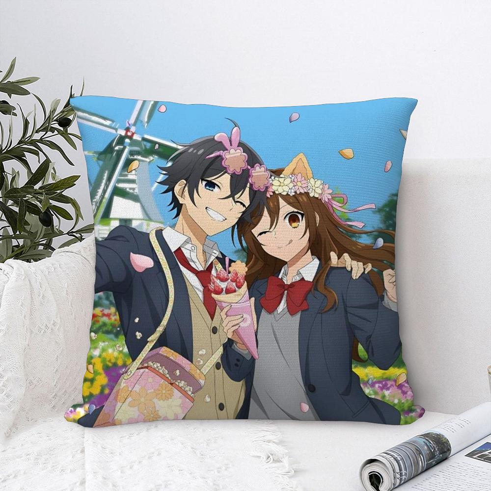 H-Horimiya Anime Pillow Case Plush Fabric Soft Pillowcase Double Sided Print Sofa Cushion Cover Throw Pillow Cover