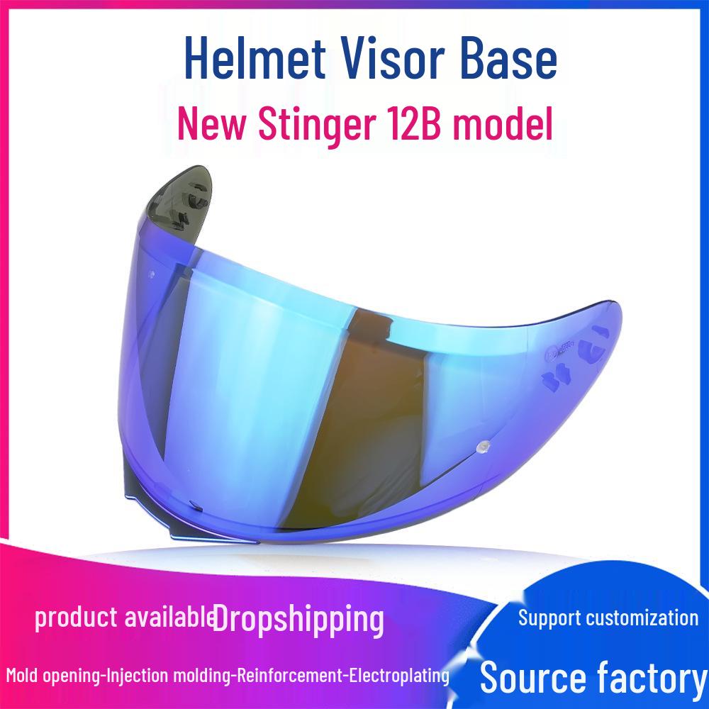 Visiera per casco da moto V12 Thunder 3 Stinger - Compatibile con modelli nuovi e vecchi, per uso diurno e notturno