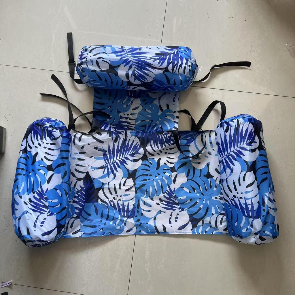 Doppelnutzungs-Schwimmliege: Faltbare Hängematte, Netzrückenlehne & Sofa