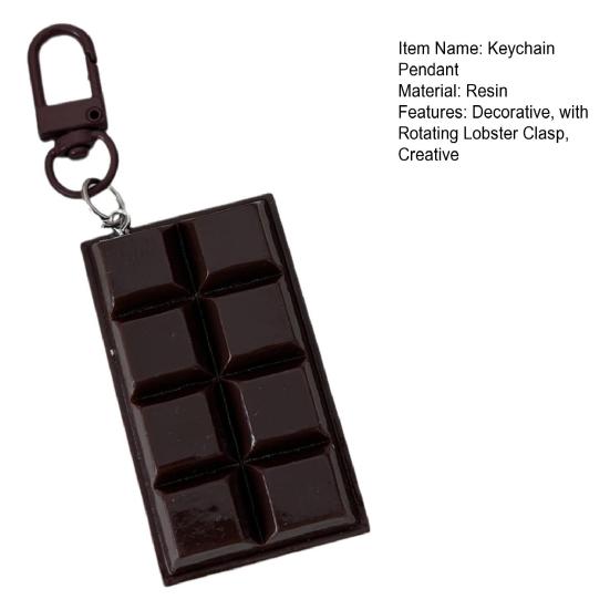 Simulated Chocolate Keychain Pendant Mini Realistic Chocolate Charm for Bags