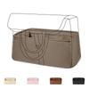 DGAZ Bag Inner Bag, Luxury Silk Satin Inner Bag for Tote Bags, Compatible with Halzan 20/25/31 Bags (Etoupe, Halzan 31)