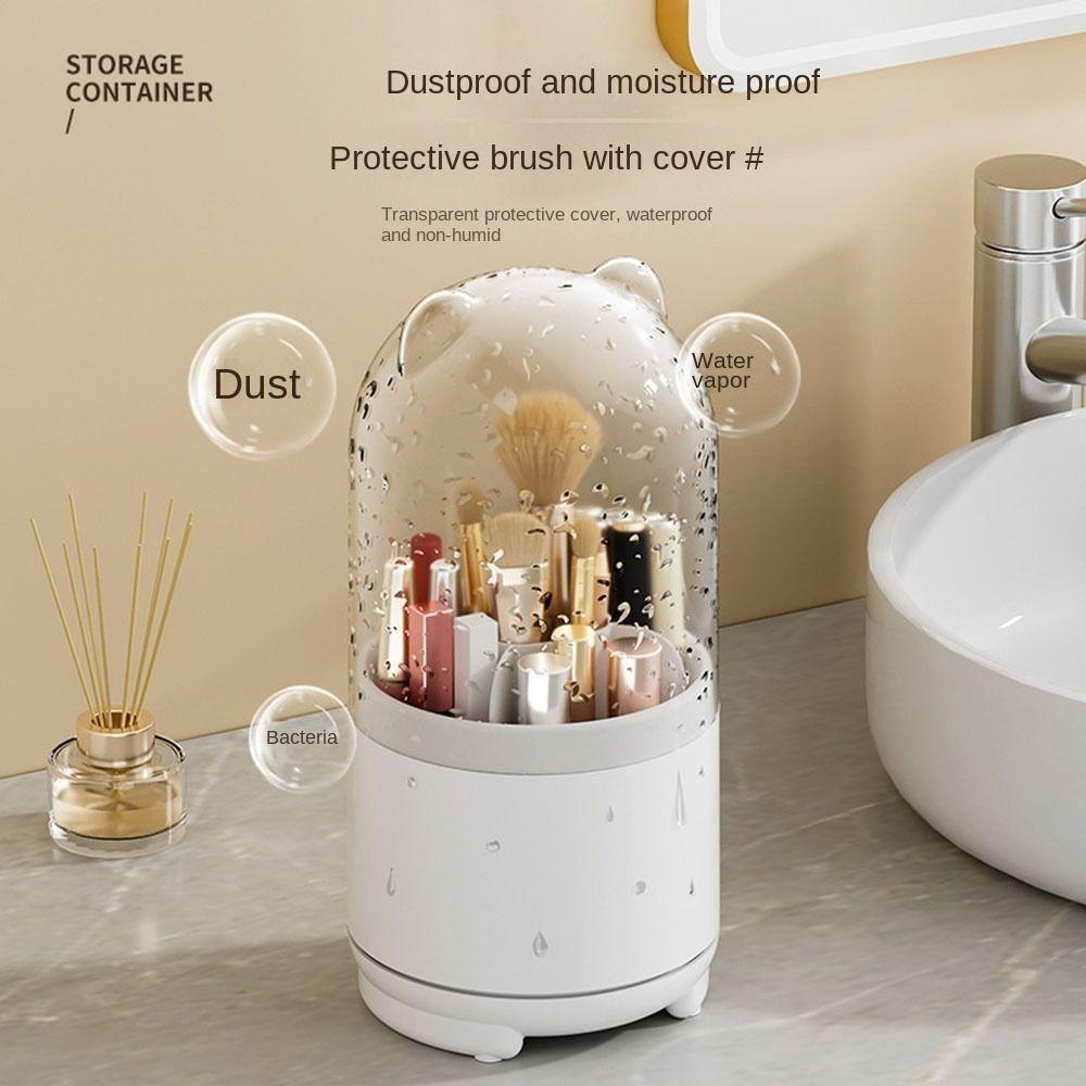 Transparent Makeup Brush Holder with Cover Luxury Cosmetics Storage Box Eye Shadow