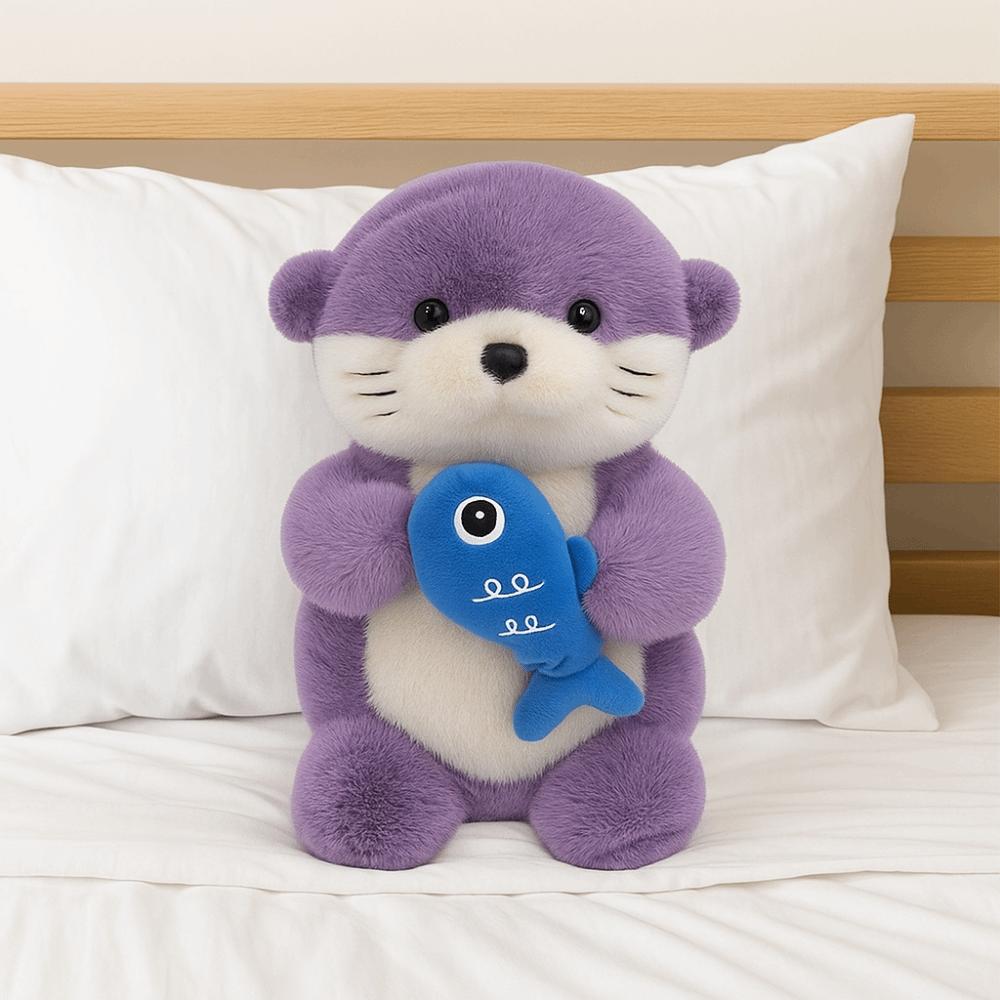 Collection Holding Fish Otter Doll Soft Stuffed Otter Doll Pillow  Children Girls Boys