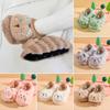 Rabbit Bear Pattern Kids Plush Slippers Cartoon Toddler Prewalkers New Baby Floor Socks  Home Wear