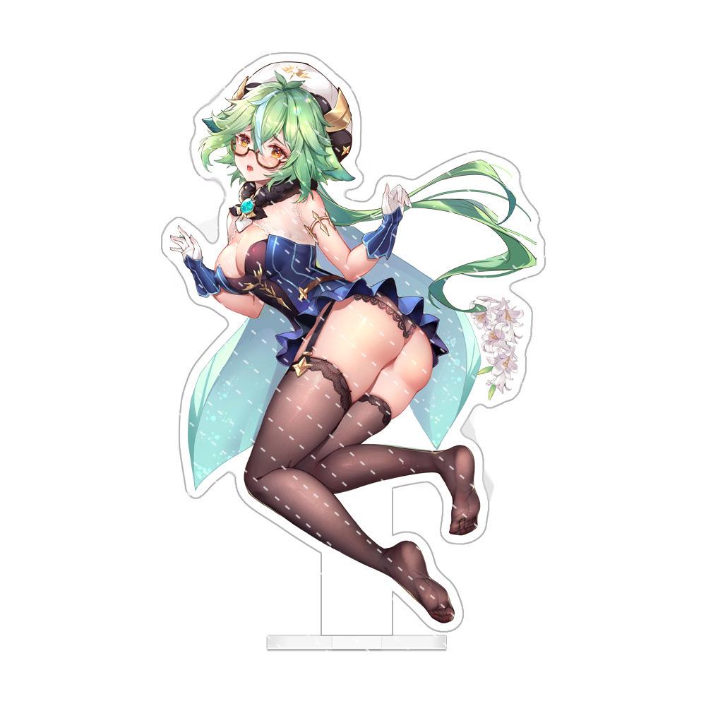 Anime Game Character Acrylic Standee: Keqing, Ningguang, Sucrose, Yae Figurine Gift.