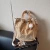 Large capacity Drawstring Bucket Bag SuperLight Style Lady Small Satchel Leisure Multi Pocket Shoulder Messenger Bag