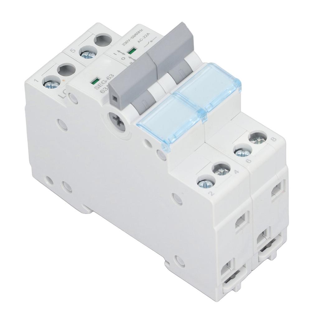 DC Isolator Switch 230V 63A 2P Dual Power Disconnect Switch for Solar Power Generation Systems