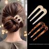 Elegant 2025 Hair Bun Tool: Two-Prong Acrylic Hairpin Stick Comb