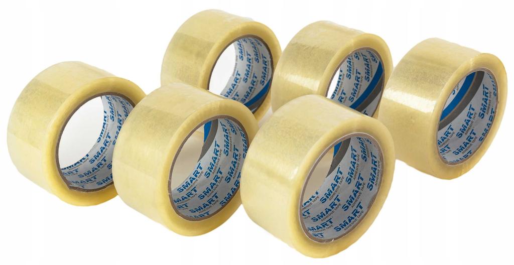 Smart Transparent Acrylic Packing Tape 48/50Y - 6 pcs