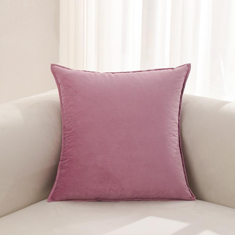New Solid Color Dutch Velvet Edged Pillowcase Color Combination Sofa Cushion Pillowcase