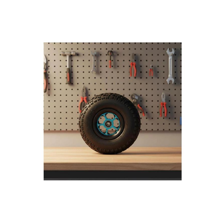 Inflatable Wheel 9-Inch Knobby Pattern Wheel Vehicle Part Heavy Duty Even Rolling