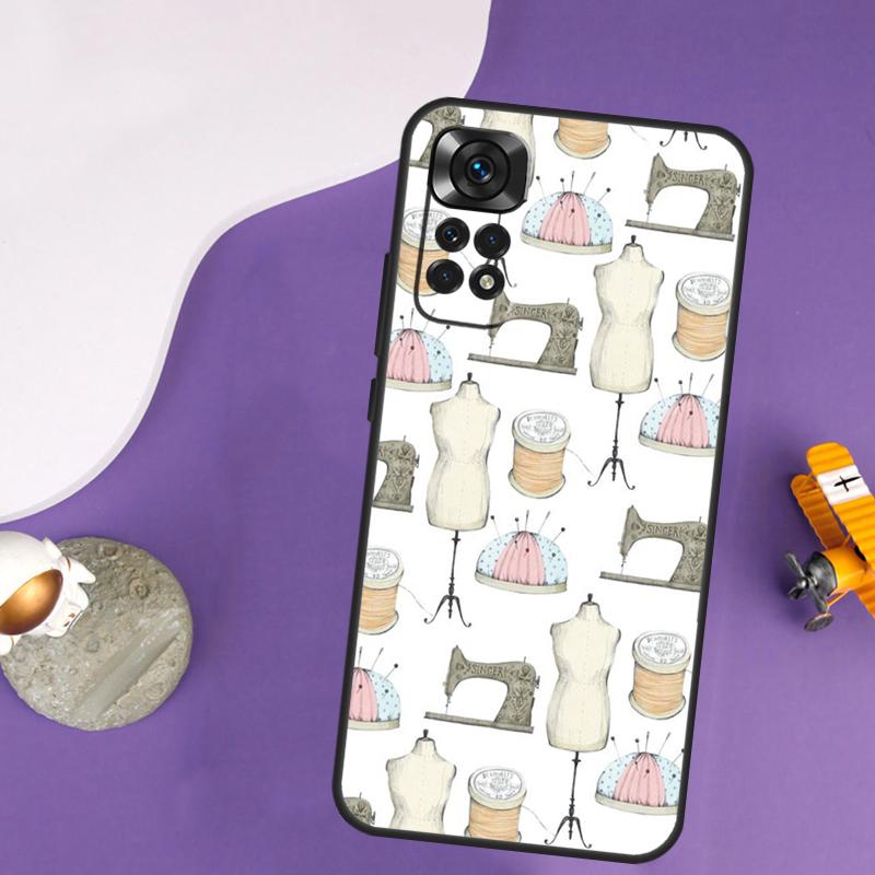

Sewing Machine Case For Xiaomi Redmi Note 13 14 Pro 12 9 10 11 Pro 10S 11S 12S Redmi 14C 13C 10C 12C Cover Redmi Note 14 Pro 5G