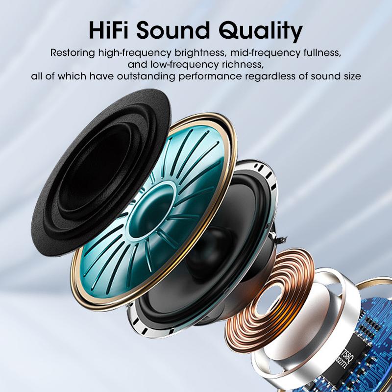 Wireless Earbuds Bluetooth 5.3 OWS Open Ear Hook HIFI Stereo Long Battery Life Sports Earphones