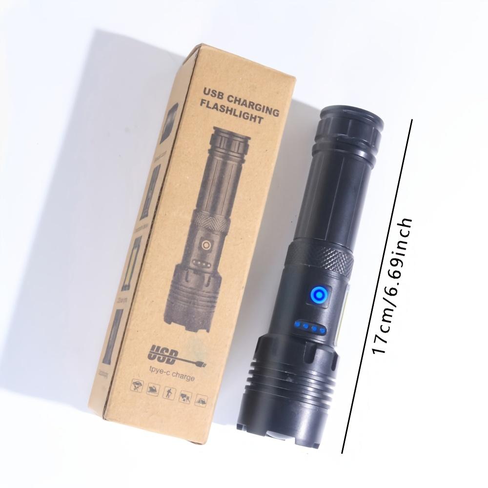 Strong flashlight emergency charging outdoor camping Type-C charging telescopic focusing high brightness long-range shooting