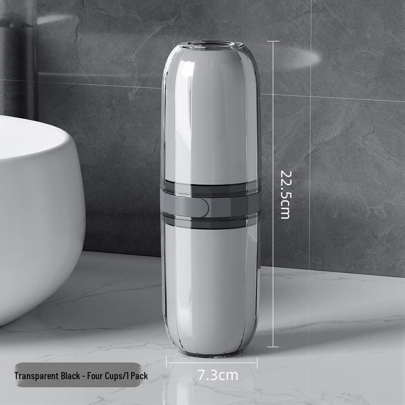 Travel Wash Cup: Portable Toothbrush and Toothpaste Storage Set for Dorms and Business Trips.
