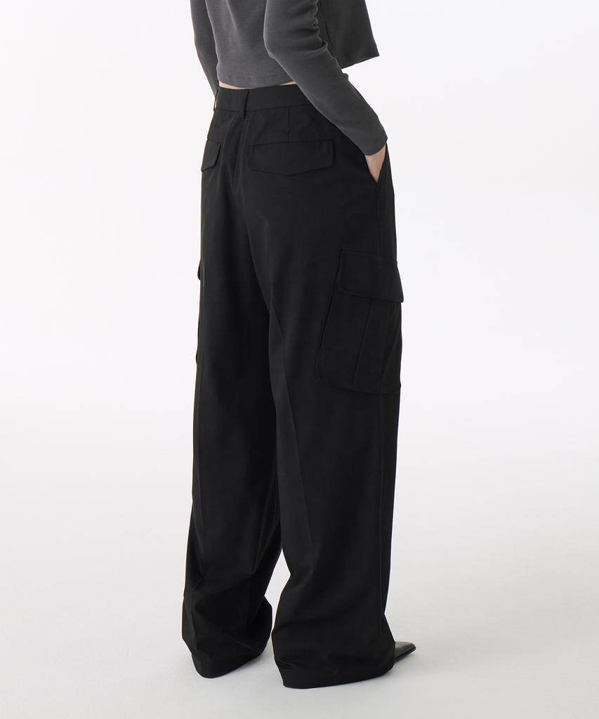 MUSINSA STANDARD WOMAN Women'S Parachute Cargo Slacks [Black]