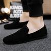 Spring New Bean Shoes Men's Fashion Soft Soled British Trendy Men's Korean Casual Leather Shoes Lazy Men's Shoes