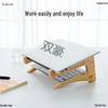 Solid Wood Vertical Laptop Stand and Cooling Tray with Neck Protection