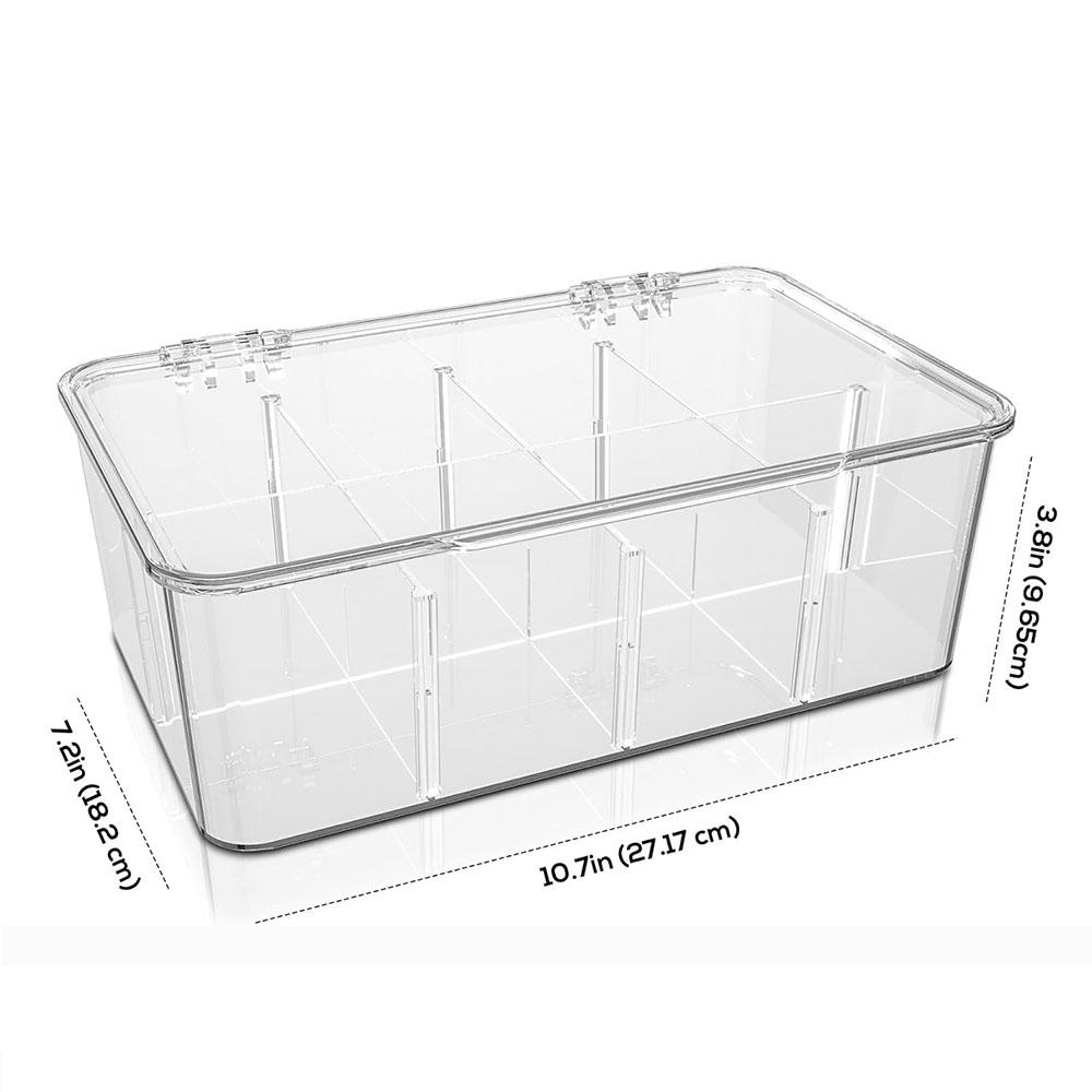 

Stackable Tea Bag Storage Organizer with Lid - Tea bag holder For Kitchen Organizers and Storage,Multi-Functional home Organizer 1 Piece