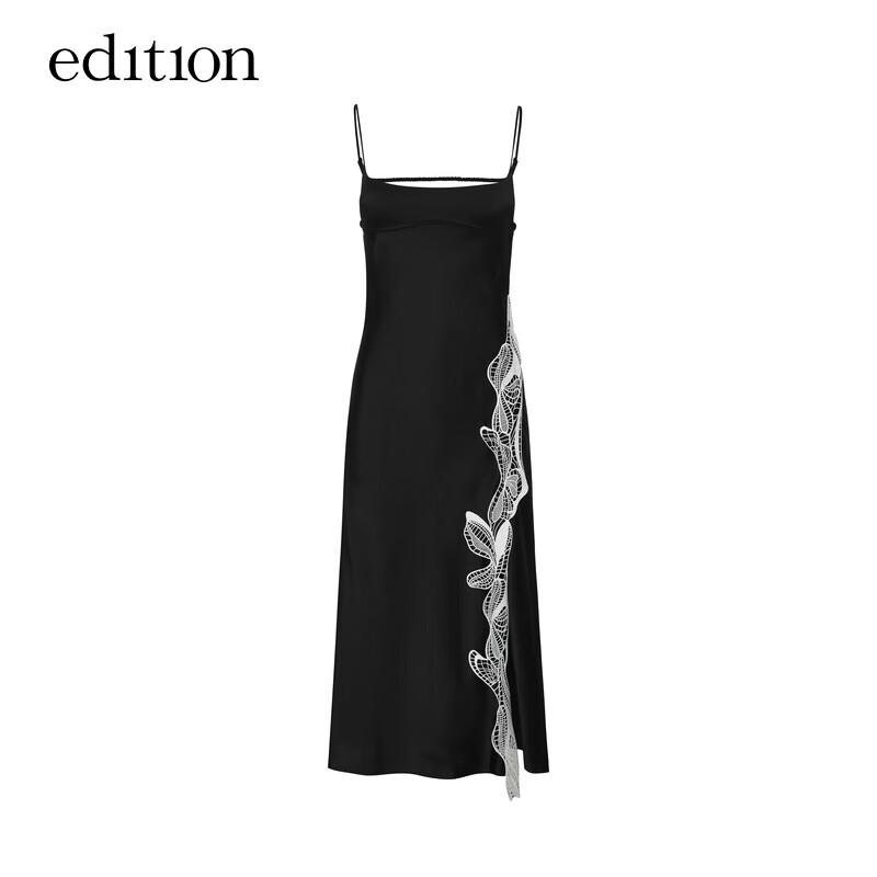 Edition Cool-Touch Acetate Lace Patchwork Slip Dress