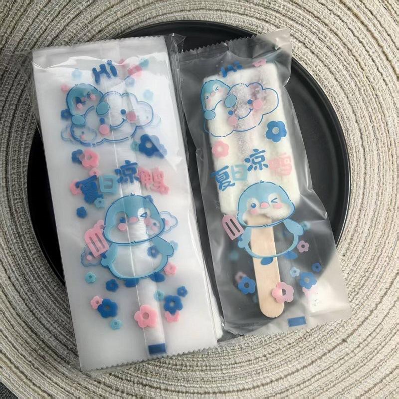 100Pcs Food Grade Ice Pop Bags Disposable Plastic Popsicle Bags Freeze Treat Storage Ice Cream Mold Bag