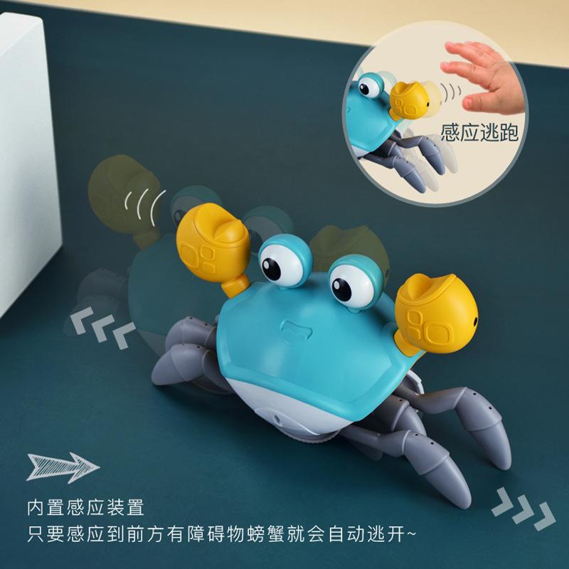 1Pc Escape Crab Auto-sensing Function Children Crawling Avoiding Obstacles Electronic Pet With Music