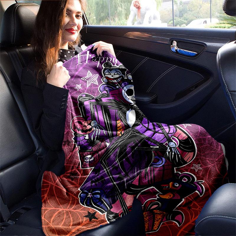 1pc, Happy Halloween Home Decor Gift: Cozy Flannel Blanket for Bedroom, Living Room, Travel, Camping, Car