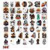 50 Halloween Horror Graffiti Stickers for DIY Decoration - Perfect for Phone Cases, Suitcases, Water Cups, and Desktops.