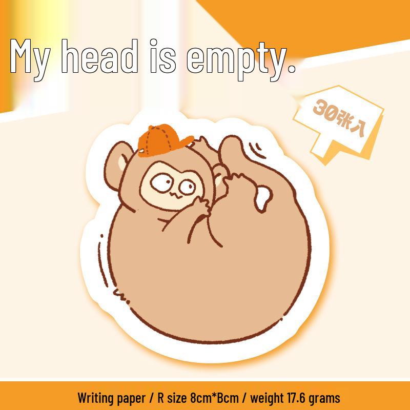Yuxian Happy Malou Cartoon Sticky Notes - Irregular Shape Memo Pads for Students